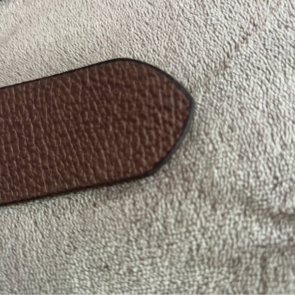 Silpada Classic Flower Silver Buckle Brown Italian Leather Belt size Large - Picture 9 of 13